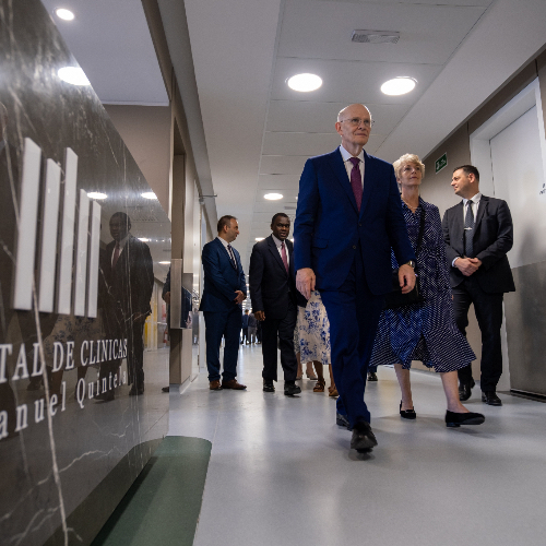 Elder Renlund Sees Church Donations in Action at University Hospital in Uruguay