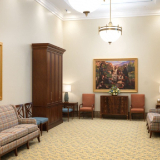 La sala de espera del Templo de Montpelier, Idaho, de La Iglesia de Jesucristo de los Santos de los Últimos Días. 