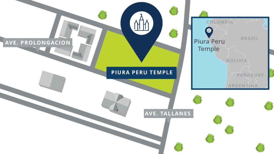Ubicación del Templo de Piura, Perú